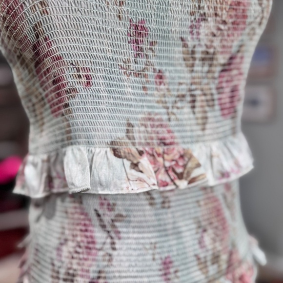 V. Chapman Lily Ruched & Ruffled Stretch Satin Midi Dress size 6 - Picture 3 of 4